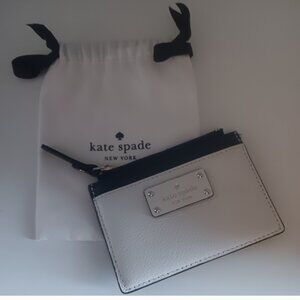 KATE SPADE NAVY & CREAM CARD HOLDER
